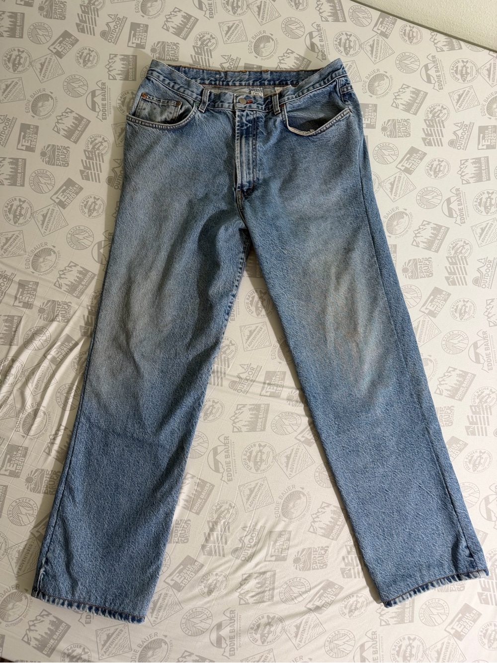 Vintage Lucky Brand Dungarees Relaxed Fit Zipper Fly Sz 36 Style 1 Made In USA